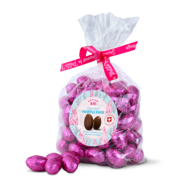 Front shot of 500g bag of easter chocolate truffle eggs